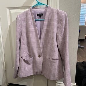Ann Taylor Women's Cutaway Plaid Blazer